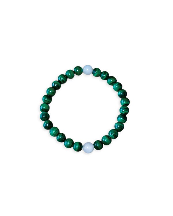 Malachite & White Jade Bracelet -【孔雀石 & 白玉手串】