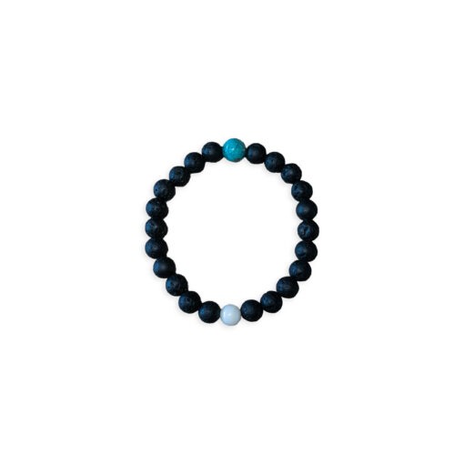 Volcanic Rock & Turquoise & Tridacna Stone Bracelet -【火山岩&綠松石&硨渠手串】